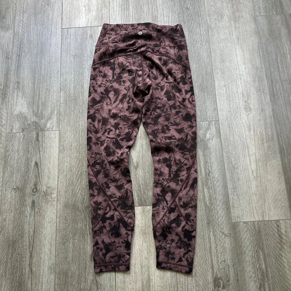 Lululemon Plum Floral Tie Dye Align Leggings 6 25